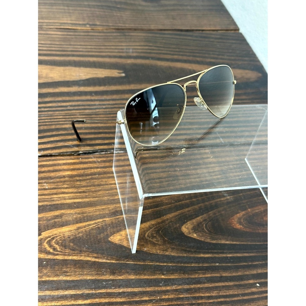 Ray-Ban Sunglasses RB3025 55mm Gold Metal Frame Brown Lenses Aviator Full Rim